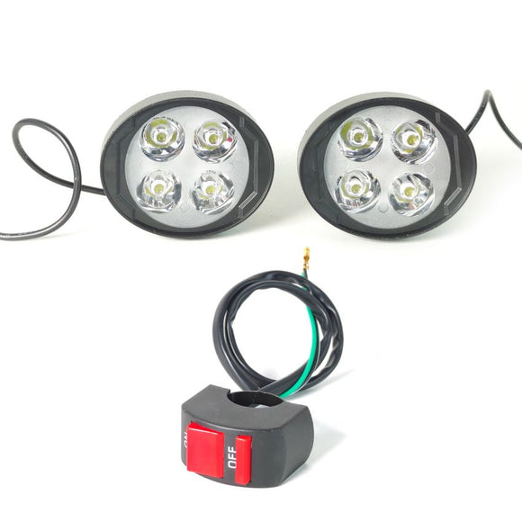 FAROS LED AUXILIARES 4 LED CON BASE